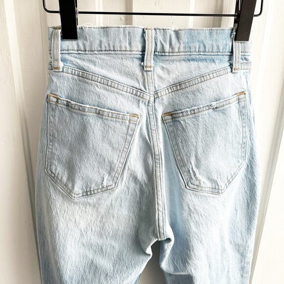 Abercrombie Curve Love The 90s Straight Ultra High Rise Jeans Split Hem - Picture 8 of 10